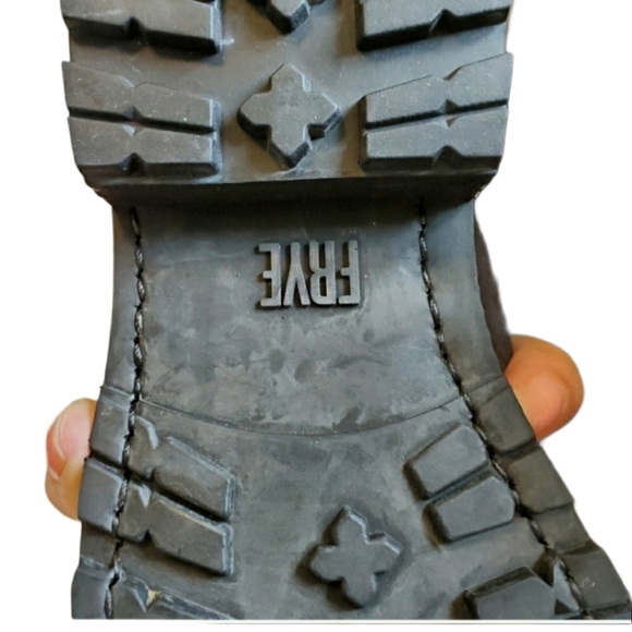 Frye Veronica Short Brown Leather Mid-Calf Boot - Picture 4 of 10